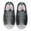 Quicklaze silicone shoelace silver glitter