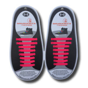 Quicklaze silicone shoelace pink