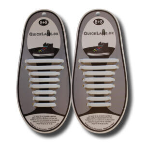 Quicklaze silicone shoelace white